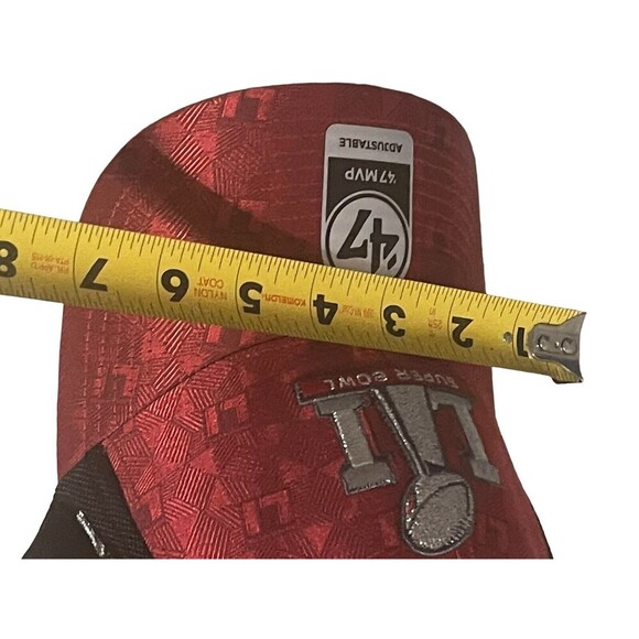 NEW ’47 Brand MVP SUPERBOWL LI Metallic Red Black Cap NFL Adjustable Starp Hat - Picture 15 of 16
